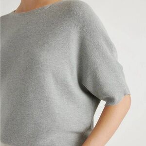 Quince women’s dolman cashmere/cotton sweater in Heather Gray